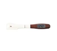 Mastrad – Thermospatule 2 en 1 chocolat – Thermomètre à cœur, spatule silicone – Marron