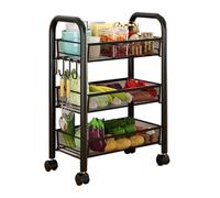 MasYosh Chariot de Rangement Roulant avec Un Grand Espace de Rangement | Conception multicouche, mobilité facile, matériau métallique durable pour l\'organisation de la cuisine
