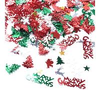 MasYosh Confettis de Table de Noël, 50 G, Motifs Rouges (100g)