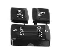 MasYosh Kit de Bouton D'engrenage, Remplacement de 3pcs ABS pour 1 2 3 4 Séries F20 F21 F22 F23 F30 F31 F32 F33 F34 F35 F36, avec des Boutons ESP Sport 613192529121 613192529122 (Noir)