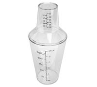 Masyrt Boston Shaker Set Shaker à Cocktail Graduation Transparent Montage Facile PC Anti-fuite pour Bar, Restaurant, Famille (500ml)