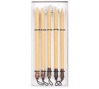 Masyrt Ensemble de Stylos Dip, Kit de Dessin de Calligraphie en Bambou Naturel 7 Pièces avec Plumes pour la Pratique de L'écriture Anglaise (Ensemble de pointes en bambou naturel)