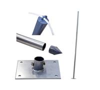 Mât Acier pour Voile d'ombrage Ø 50 mm - 2,40 m - Jardiline