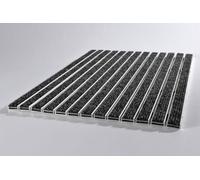 Mat Company Tapis d'entrée encastrable 10mm + Cadre alu 13mm - 120x80cm Anthracite - Paillasson à encastrer