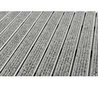 Mat Company Tapis d'entrée encastrable 10mm + Cadre alu 13mm - 90x60cm Gris - Paillasson à encastrer