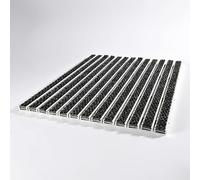 Mat Company Tapis d'entrée Encastrable sur Structure Aluminium 17R + Cadre 20mm 80x50cm Anthracite