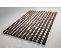 Mat Company Tapis d'entrée Encastrable sur Structure Aluminium 17R + Cadre 20mm 90x60cm Marron