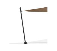 Mât de fixation pour voile d'ombrage H. 220 CM poteau et base acier