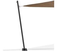 IDMarket Mât de fixation pour voile d'ombrage H 220 cm – Poteau et base acier noir