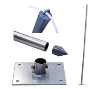 Mât en acier Jardiline pour voile d'ombrage Ø 50 mm - 2,40 m