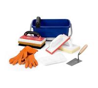 MAT INTER - Kit pour joints "époxy" Seau 12L + Eponge + Taloche époxy + Poignée "scratch" +3 Semelles