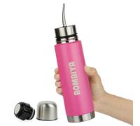 Mat prêt avec toutes les parties en acier inoxydable - Bouteille thermos mate 2 en 1 en changeant de couvercle est un thermos classique - automatique pour vos matchs argentins ou tereres, partout avec