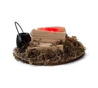 matches21 HOME & HOBBY Grand feu de camp en bois LED de 8 x 3 cm - Feu de camp illuminé comme accessoire de crèche de Noël