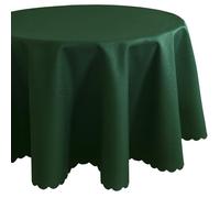 matches21 HOME & HOBBY Nappe ovale 160 x 220 cm - Pour cuisine et table à manger - Vert foncé - Lavable - Style maison de campagne