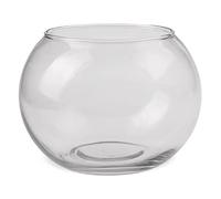Matches21 Vase en verre transparent en forme de boule à fond plat Pot de fleurs décoratif 15 x 11 cm 1 pièce