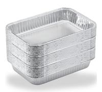 Matchwaves Lot de 20 bacs d'égouttage pour Weber, bacs à graisse jetables en aluminium pour barbecues Weber, doublures de rechange universelles pour la série Weber, 21,8 x 15,2 cm