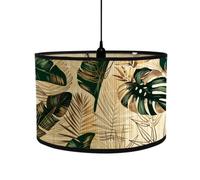 Mateju Abat-jour Plissé Tissu Remplacement Pour Lampe De Table Lampadaire Suspension Décoration Moderne Nordique Chambre Salon Couloir Maison (Palmier 3,30x30x20CM)