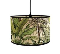 Mateju Abat-jour Plissé Tissu Remplacement Pour Lampe De Table Lampadaire Suspension Décoration Moderne Nordique Chambre Salon Couloir Maison (Palmier 1,30x30x20CM)
