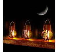 Mateju Lot de 1/2/4 Lanternes Solaires d'Extérieur Jardin Decorative Lampions Solaires d'Extérieur Flamme Lanterne LED Étanche à Suspendre ou à Poser Lampe Solaire pour Terrasse Balcon (Noir,4 pièces)