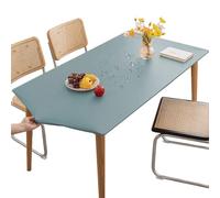 Mateju Nappe Rectangulaire de Table Ajustée Bleu Clair 80x130CM, Élastique Nappe Rectangulaire Anti Tache Nappe de Table PVC Imperméable Essuyable pour Cuisine Jardin Restaurants