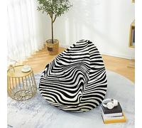 Mateju Pouf Poire Adulte et Enfants, Imprimé Zèbre 3D Pouf Geant Chambre, Bean Bag Chair, pour Grand Canapé, Chaise Longue Grande, Fauteuil de Salon pour Intérieur Extérieur (Zèbre,XL)