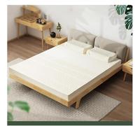 Matelas 100 % latex naturel - Doux et ferme - 2,5 cm d'épaisseur - Housse en coton respirant - Parfait pour les lits jumeaux et doubles - Taille : 63x87in / 160 x 220 cm - Confort écologique
