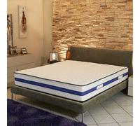 MATELAS 100x200 cm - 29 cm - Face Hiver Laine - Face Ete Lin - Soutien Ferme - Confort Optimal - Usage Quotidien - MATELAS BLUE