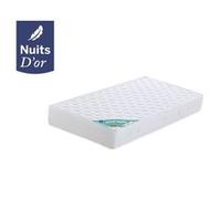 Matelas 100x200 Mousse Haute Résilience Densité 35 Kg/m3 - Hauteur 21 Cm Ferme + Oreiller Mémoire de Forme + Protège Matelas OFFERT 100 200 Nuits d'Or G