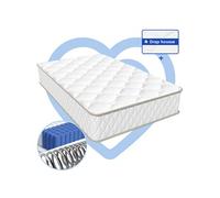 Matelas 120x200 cm - Hauteur 22 cm / 10 Couches de Confort / Matelas 1 Place à Ressorts Ensachés H3 / 7 Zones de Soutien / Drap-Housse en Coton 100%