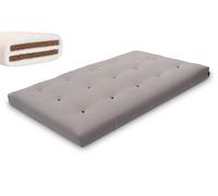 Matelas 120x200 naturel avec coco - Futon Medium Duo Coco - Pascall Gris