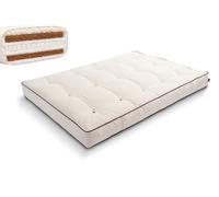 Matelas 120x200 naturel avec de la laine, latex et 2x coco - Futon Comfort Wool Hard Kedro - Pascall Ecru