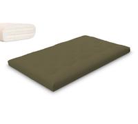 Matelas 120x200 naturel avec latex - Futon Slim Duo Latex - Pascall Kaki