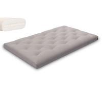 Matelas 120x200 naturel avec latex - Futon Slim Latex - Pascall Gris