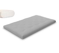 Matelas 120x200 naturel - Futon Slim Natural - Pascall Gris Clair