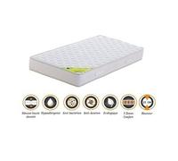 Matelas 120x200 x 21 cm + alèse + oreiller visco - ferme - aertech+ 35 kg/m3 hr haute densité - hypoallergénique - 5 zones de confort