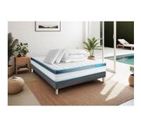 Pack PERFORM 140x190 Mousse a memoire de forme ProfiZone 5 zones Ultra epaisseur + Couette + 2 oreillers