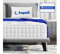 Matelas 140x190 cm / 10 Couches de Confort / Matelas 2 Places à hauteur 22 cm/ 7 Zones de Soutien / Drap-Housse en Coton 100%