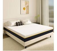 Matelas 140x190 cm-17cm Double Mousse,Mémoire de Forme, Fibres de Charbon de Bambou, 17 cm, Respirant, Absorbant, Déshumidifiant