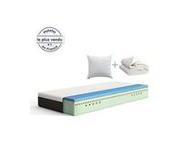 Matelas 140x190 cm accueil enveloppant soutien souple epaisseur 25 cm Non specifie zones housse de matelas oreiller(s)
