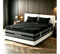 Matelas 140x190 cm, Certifié Oeko-Tex, Ép 28cm, Luxe Mousse à Mémoire de Forme, 10 Zones, Mi-ferme, Hypoallergénique, Respirante