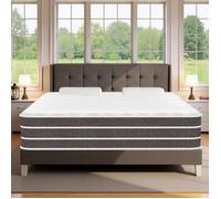Matelas 140x190 cm - Ép 26 cm - Certifié Oeko-Tex ®- Ultra Respirante - Mémoire de forme - Ergonomique 9 zones HR Confort - Durable