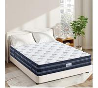 Matelas 140x190 cm Ép 27cm, Hybride Matelas mousse à mémoire de forme et Ressort Indépendant, Tissu Doux pour La Peau, Mi-Ferme