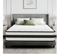 Matelas 140x190 cm Ép 28cm - Soutien Ergonomique - Anti-acariens - Luxe - Tissu hautement respirant - Mousse Mémoire 10 Zones