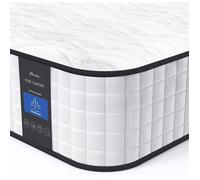 Matelas 140x190 cm Ep 30 cm fermeté moyenne Matelas hybride à mémoire de forme 7 zones de confort en Ressort-indépendant adaptative