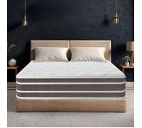 Matelas 140x190 cm - Epaisseur 28 cm Matelas luxe - Hybride Mousse à mémoire de forme+Noyau à ressort - Hypoallergénique, Durable