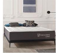 Matelas 140x190 cm - Exclusive - Matelas Ressorts Ensachés Hybrid,Mousse HR,Blue Latex,Mi-ferme,Réversible,Très épais 30 cm
