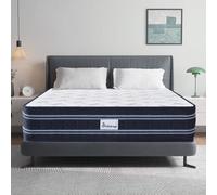 Matelas 140x190 cm, Hybride Matelas à Ressorts Ensachés et à Mémoire de Forme, Épais 26cm, Ergonomique 10 Zones de Confort, Moyenne Ferme, Soutien Parfait, Respirant YIDATONG Matelas de luxe: Plongez 