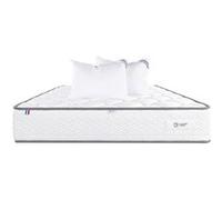 Matelas 140x190 cm, Iris, 20 cm, mémoire de forme, ferme, face été/hiver + 2 oreillers G