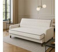 Matelas 140x190 cm Mi-Ferme Pour tous Clic Clac + Alese x 15 cm Ressorts ensaches + memoire de forme - Dim Assise 70 cm - 5 zones de Confort - Haute Resilience - Hypoallergenique G