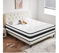 Matelas 140x190 cm - Mousse ondulée confortable - 7 Zones de Soutien - Anti-acariens - Ultra Respirante - Ép 28cm